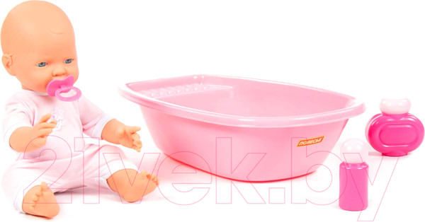 Изображение товара Пупс с аксессуарами Полесье Веселый с соской и набором для купания / 86778