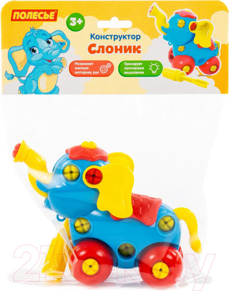 Изображение товара Игрушка-конструктор Полесье Слоник / 84453 (27эл)