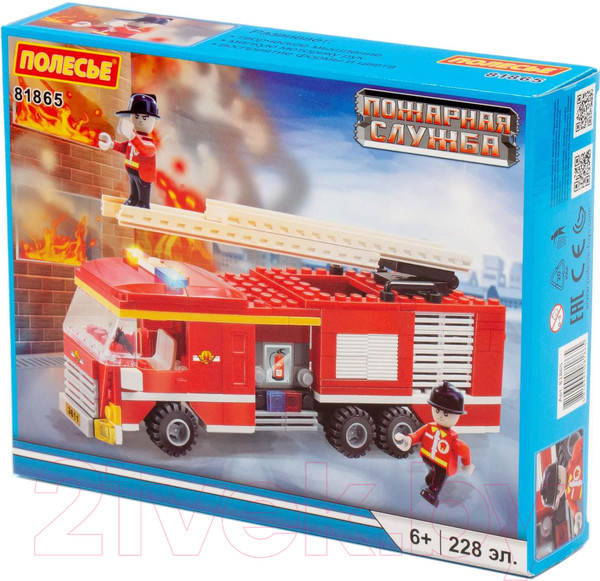 Изображение товара Конструктор Полесье Классик. Пожарная служба-3 / 81865 (228эл)