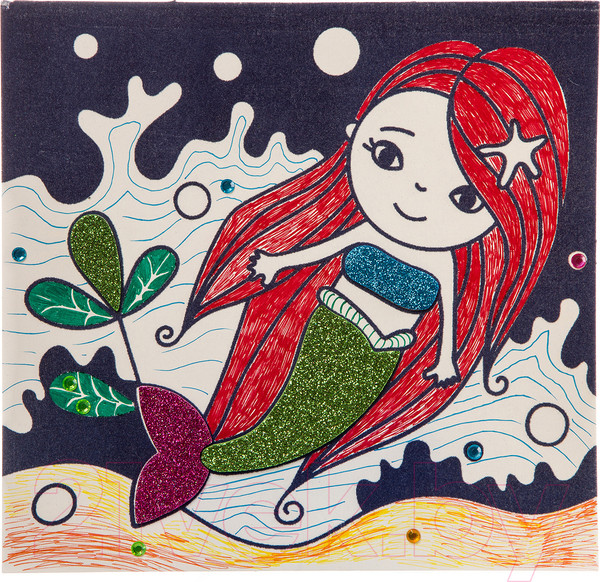 Изображение товара Набор для творчества Bondibon Бархатная раскраска и аппликация 2 в 1 / ВВ3273