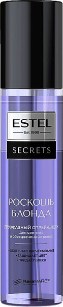 Изображение товара Спрей для волос Estel Secrets Роскошь Блонда Блеск для светлых и обесцвеченных волос (200мл)