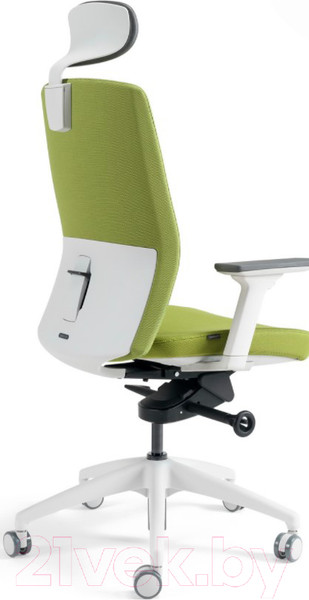 Изображение товара Кресло офисное Bestuhl J2 White Pl с подголовником и подлокотником (зеленая ткань)