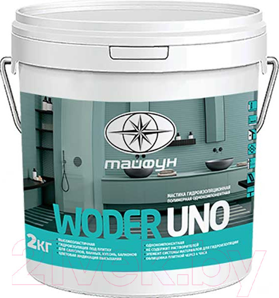 Изображение товара Гидроизоляционная мастика Тайфун Мастер Woder Uno (2кг)