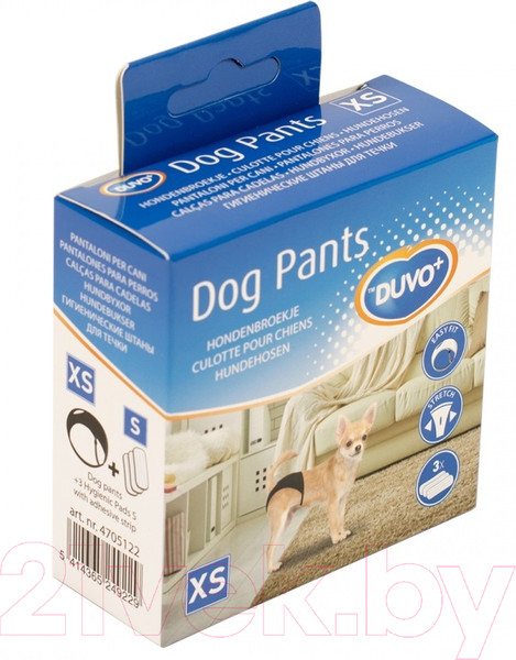 Изображение товара Гигиенические трусики для животных Duvo Plus Dog Pants / 4705122/DV (XS, 18-23см)