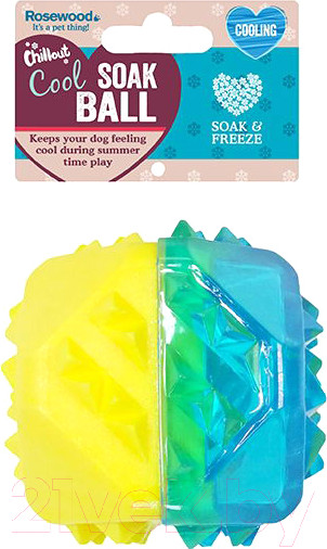Изображение товара Игрушка для собак Rosewood Куб охлаждающий / 02229/RW (желтый/голубой)
