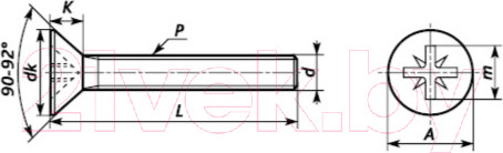 Изображение товара Винт ЕКТ B008092 (50шт)