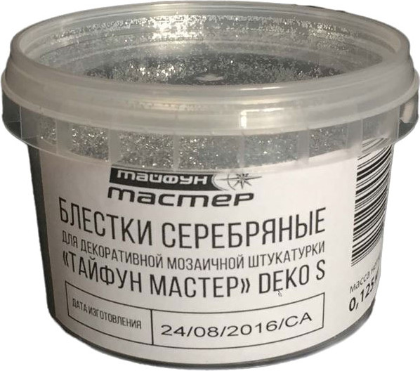 Изображение товара Добавка к штукатурке Тайфун Блестки Мастер Deko S (125г)