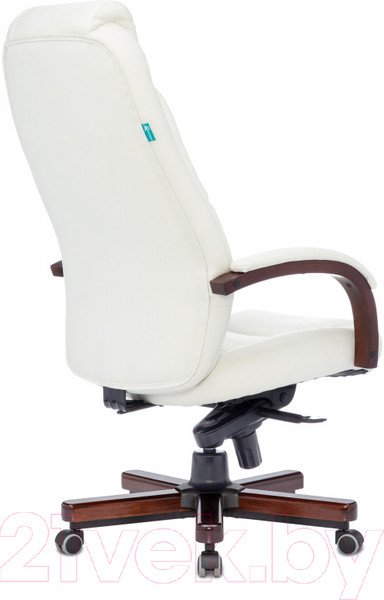 Изображение товара Кресло офисное Бюрократ T-9923WALNUT/IVORY (кожа слоновая кость/крестовина дерево)