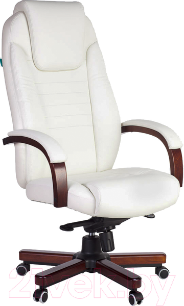 Изображение товара Кресло офисное Бюрократ T-9923WALNUT/IVORY (кожа слоновая кость/крестовина дерево)