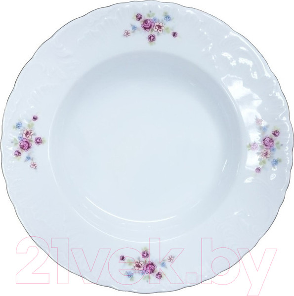 Изображение товара Тарелка столовая глубокая Cmielow i Chodziez Rococo / 7490-0031490  (бабушкин цветок)