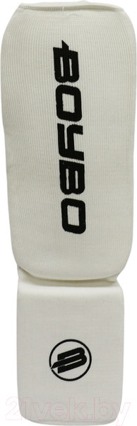 Изображение товара Защита голень-стопа для единоборств BoyBo Хлопчатобумажная (XS, белый)