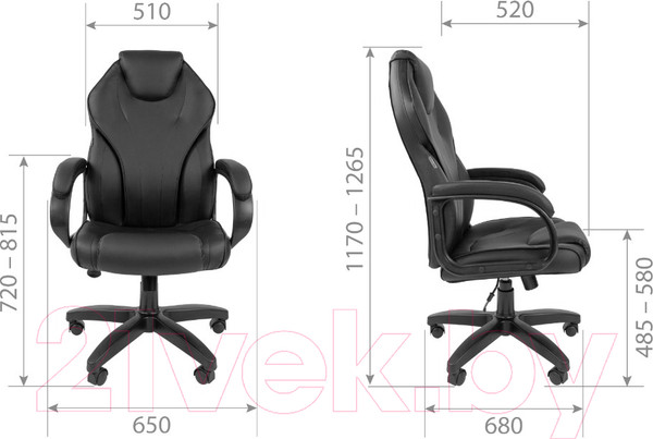 Изображение товара Кресло офисное Chairman 299 (экопремиум черный/серый)