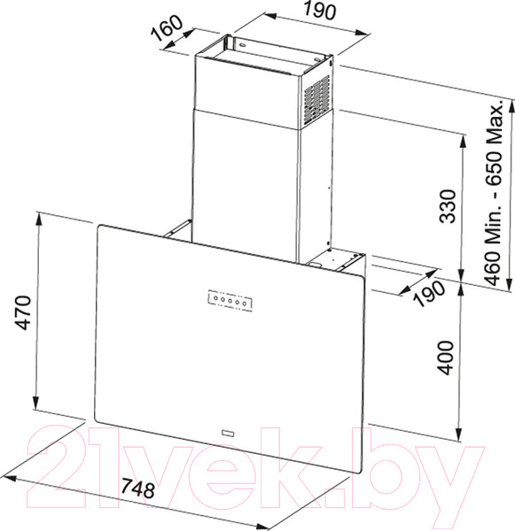 Изображение товара Вытяжка наклонная Franke Maris Free by Dror Maris Free 80 (330.0542.181)