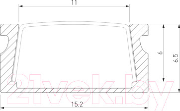 Изображение товара Профиль для светодиодной ленты Elektrostandard LL-2-ALP006 (черный)