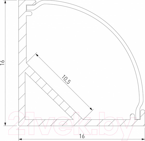 Изображение товара Профиль для светодиодной ленты Elektrostandard LL-2-ALP008 (черный/черный)