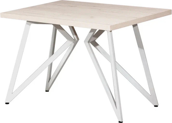 Изображение товара Обеденный стол Millwood Женева Л 120x70x75 (дуб белый Craft/металл белый)