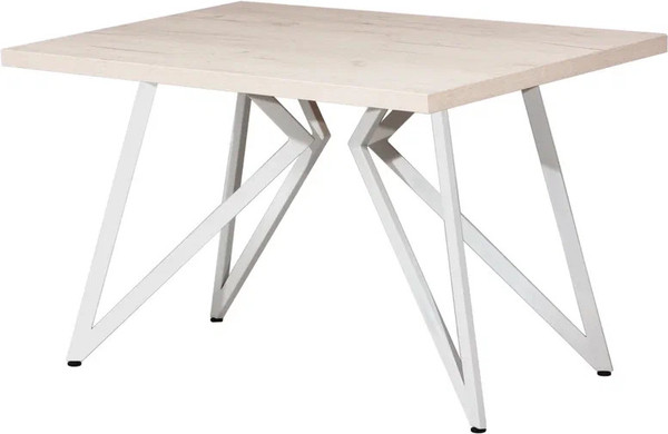 Изображение товара Обеденный стол Millwood Женева Л 130x80x75 (дуб белый Craft/металл белый)