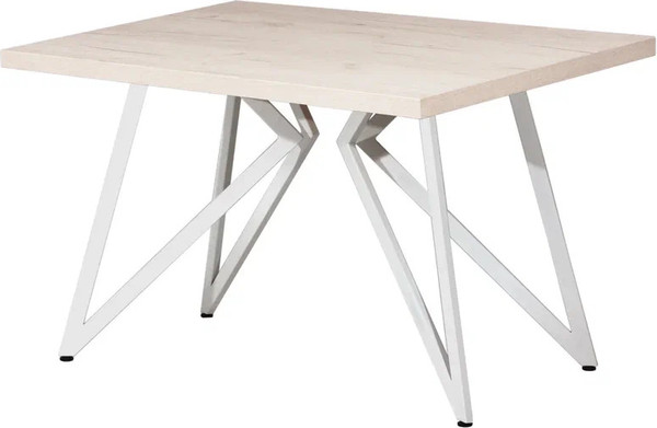 Изображение товара Обеденный стол Millwood Женева Л 160x80x75 (дуб белый Craft/металл белый)