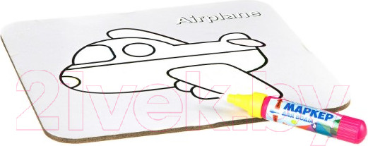 Изображение товара Раскраска Bondibon Водная раскраска-пазл. Самолет / ВВ2346