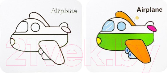 Изображение товара Раскраска Bondibon Водная раскраска-пазл. Самолет / ВВ2346