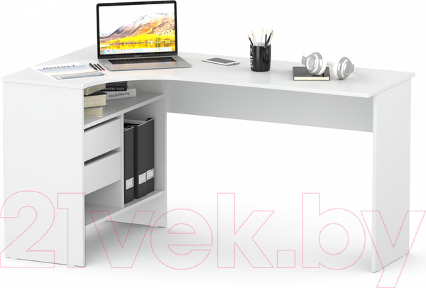 Изображение товара Компьютерный стол Сокол-Мебель СПМ-25 (левый, белый)