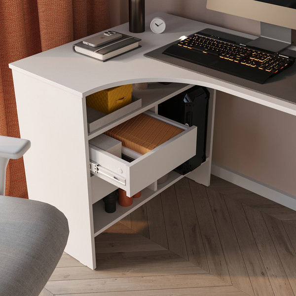 Изображение товара Компьютерный стол Сокол-Мебель СПМ-25 (левый, белый)