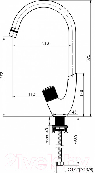 Изображение товара Смеситель Rubineta Swan-33 / SW0008