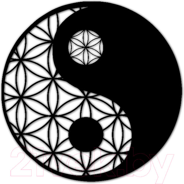 Изображение товара Декор настенный Arthata Инь-Янь 50x50-B / 048-1 (черный)