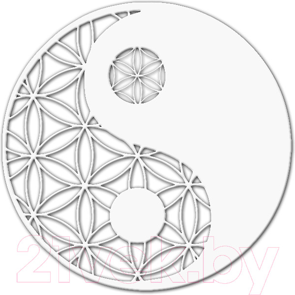 Изображение товара Декор настенный Arthata Инь-Янь 40x40-V / 048-1 (белый)