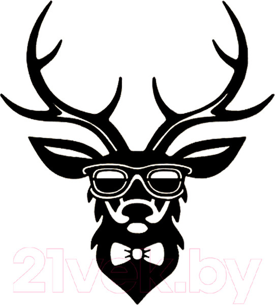 Изображение товара Декор настенный Arthata Олень в очках 70x60-B / 049-1 (черный)