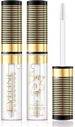 Изображение товара Гель для бровей Eveline Cosmetics Суперфиксация и уход Brow&go! прозрачный (6мл)
