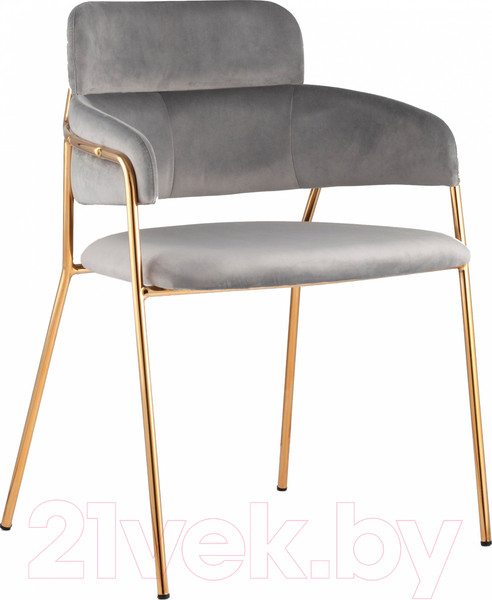 Изображение товара Стул Stool Group Полин / FDC6085 LIGHT GREY FUT-79 (вельвет светло-серый)