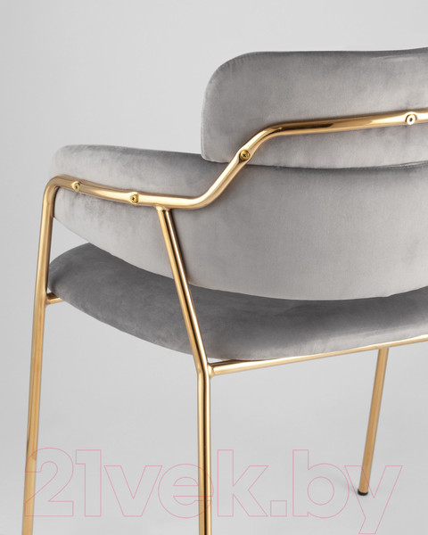 Изображение товара Стул Stool Group Полин / FDC6085 LIGHT GREY FUT-79 (вельвет светло-серый)