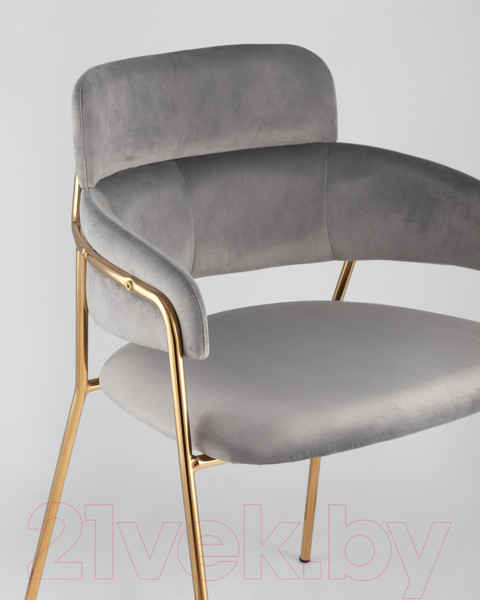 Изображение товара Стул Stool Group Полин / FDC6085 LIGHT GREY FUT-79 (вельвет светло-серый)