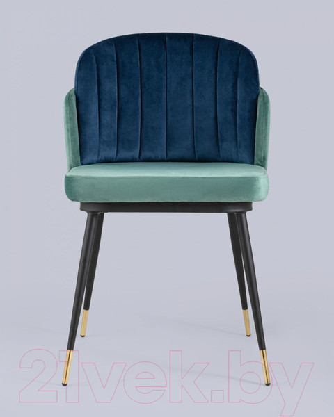 Изображение товара Стул Stool Group Пенелопа / FDC8054 FUT-70 + FUT-40 (велюр мятный/синий)