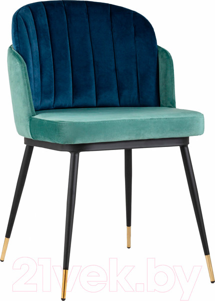 Изображение товара Стул Stool Group Пенелопа / FDC8054 FUT-70 + FUT-40 (велюр мятный/синий)