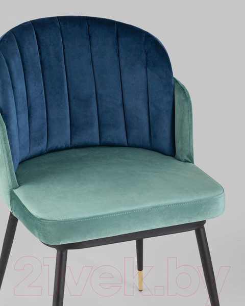 Изображение товара Стул Stool Group Пенелопа / FDC8054 FUT-70 + FUT-40 (велюр мятный/синий)