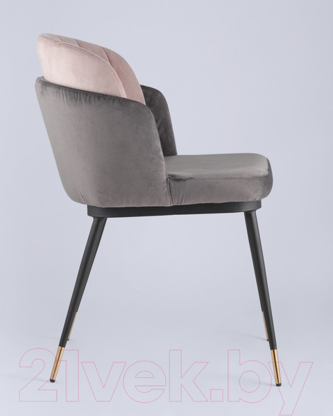 Изображение товара Стул Stool Group Пенелопа / FDC8054 FUT-81 + FUT-64 (вельвет темно-серый/розовый)