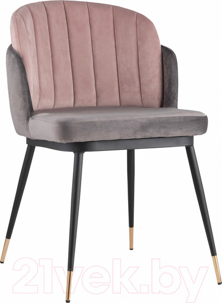 Изображение товара Стул Stool Group Пенелопа / FDC8054 FUT-81 + FUT-64 (вельвет темно-серый/розовый)
