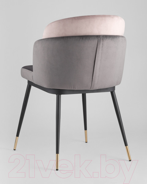 Изображение товара Стул Stool Group Пенелопа / FDC8054 FUT-81 + FUT-64 (вельвет темно-серый/розовый)