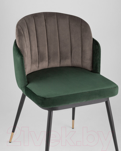 Изображение товара Стул Stool Group Пенелопа / FDC8054 FUT-73 + FUT-54 (вельвет зеленый/коричневый)