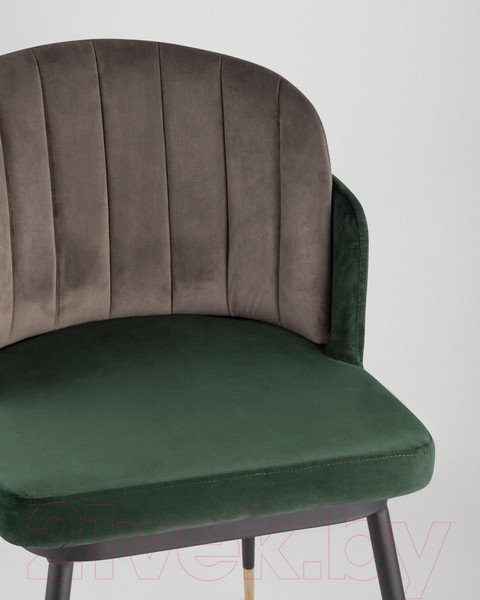Изображение товара Стул Stool Group Пенелопа / FDC8054 FUT-73 + FUT-54 (вельвет зеленый/коричневый)