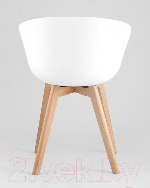 Изображение товара Стул Stool Group Libra Soft / 8320F (белый с подушкой/деревянные ножки)