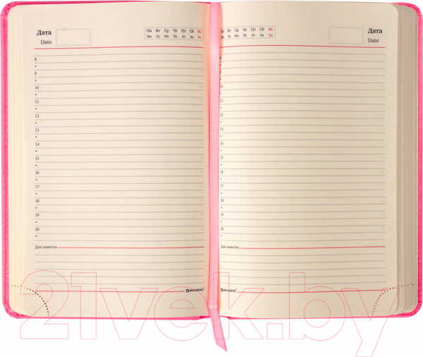 Изображение товара Ежедневник Brauberg Imperial / 111859 (розовый, кожзам)