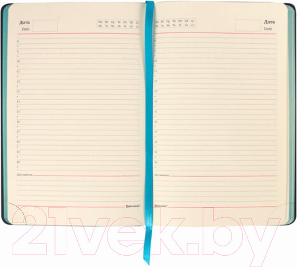 Изображение товара Ежедневник Brauberg Stylish / 111862 (бирюзовый, кожзам)