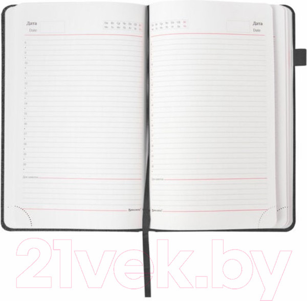 Изображение товара Ежедневник Brauberg Finest / 111869 (черный, кожзам)