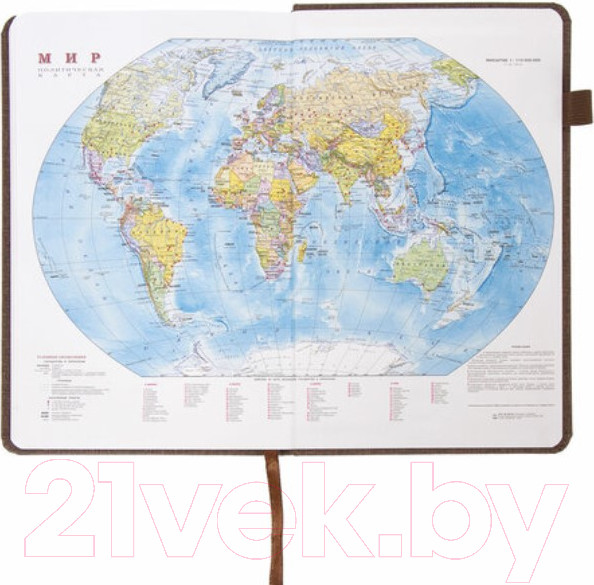 Изображение товара Ежедневник Brauberg Finest / 111870 (коричневый, кожзам)