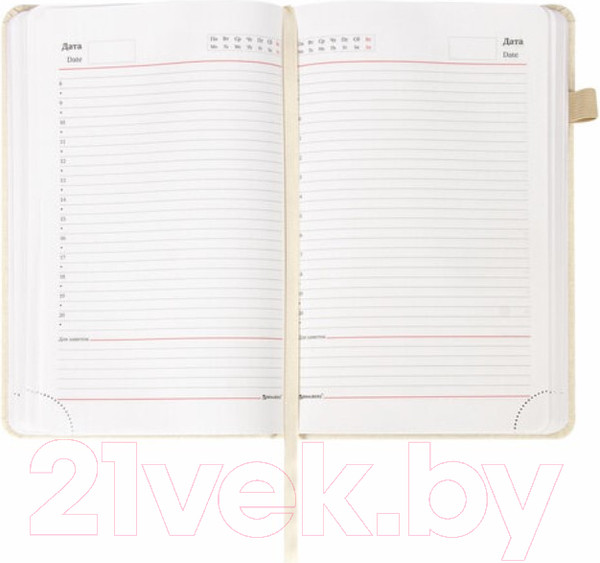 Изображение товара Ежедневник Brauberg Finest / 111871 (бежевый, кожзам)