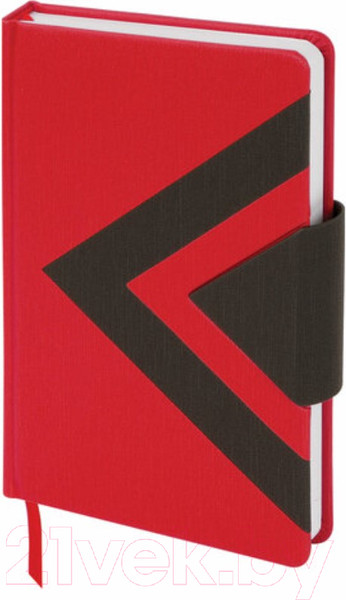 Изображение товара Ежедневник Brauberg Waves / 111874 (красный/черный, кожзам)