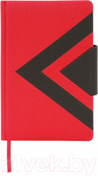 Изображение товара Ежедневник Brauberg Waves / 111874 (красный/черный, кожзам)